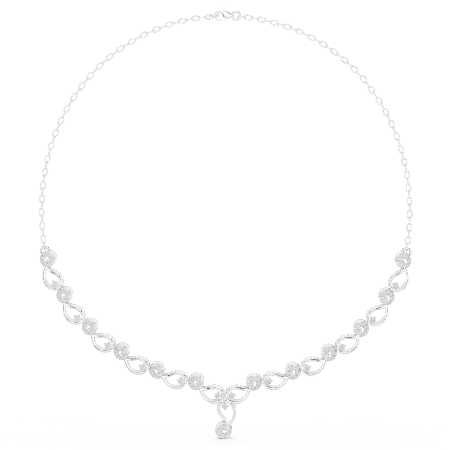Heavenly Crest Diamond Necklace | Sculpted Gold Infinity Harmony | Ultra Rare Couture Bridal Emblem