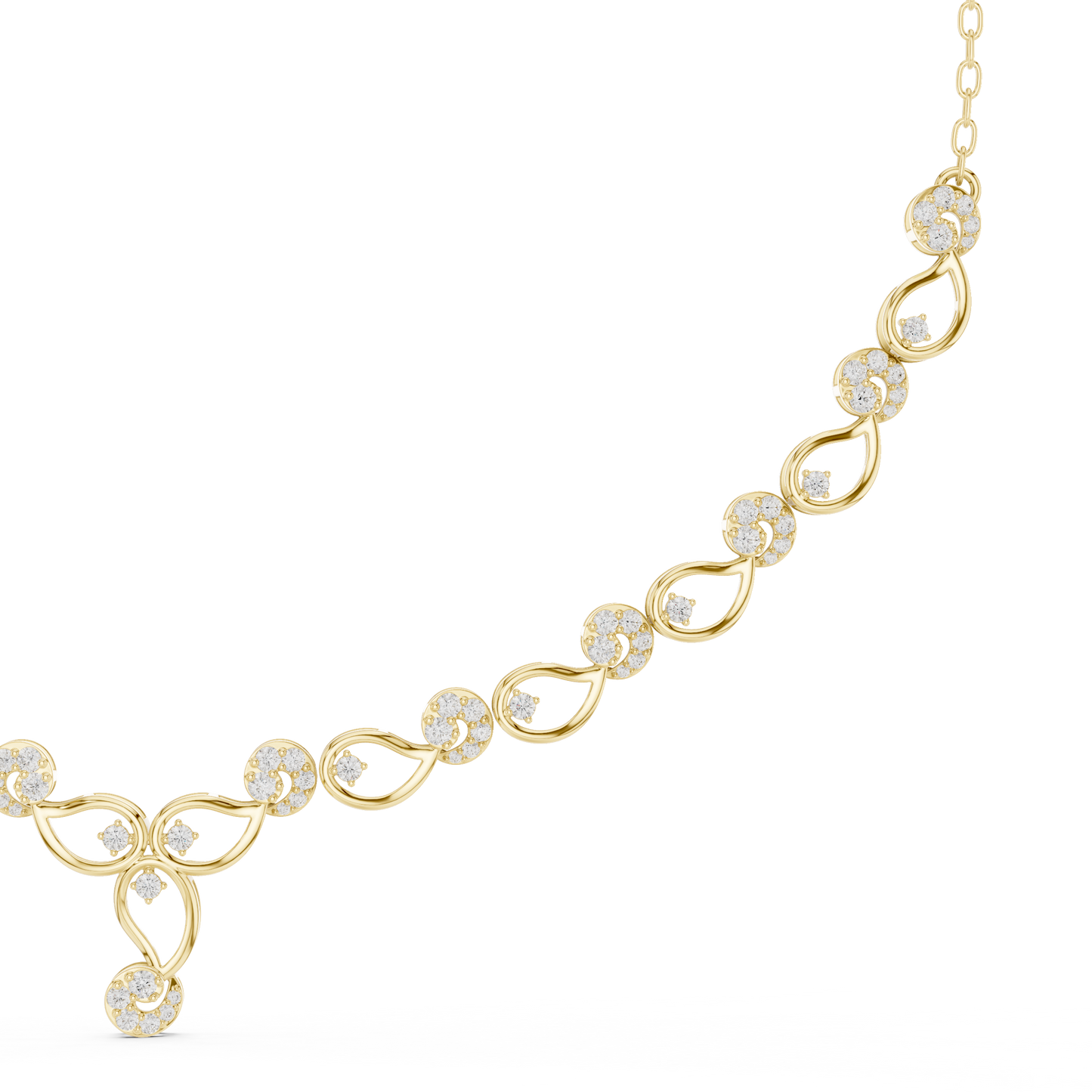 Heavenly Crest Diamond Necklace | Sculpted Gold Infinity Harmony | Ultra Rare Couture Bridal Emblem
