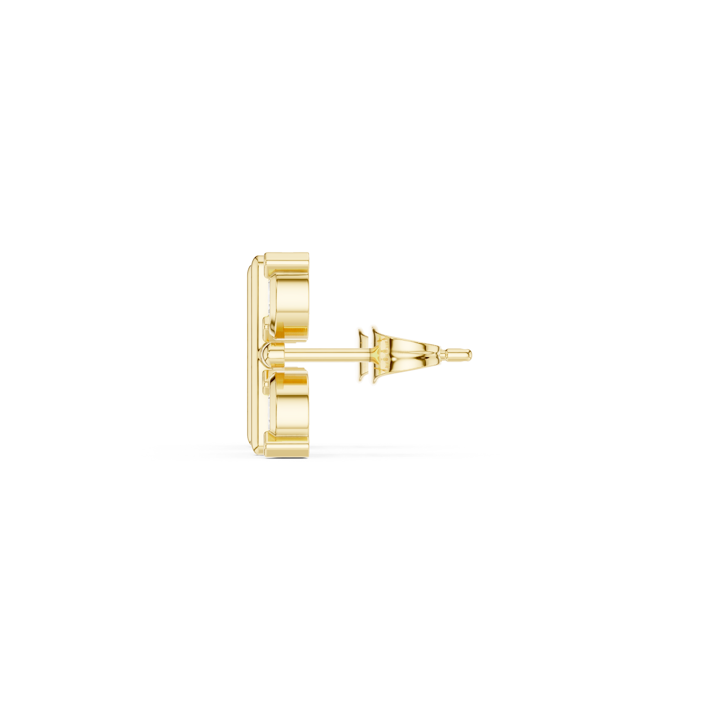 Shining Round Lab Diamond Stud Earrings In 14K Gold Luxury Minimalist Style Jewelry Item