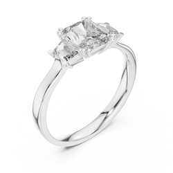 Solid 14K Gold Diamond Ring Under Gallery Detail