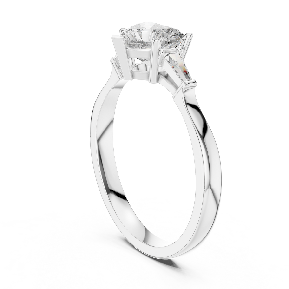 Sparkling Lab Diamond Ring Natural Light