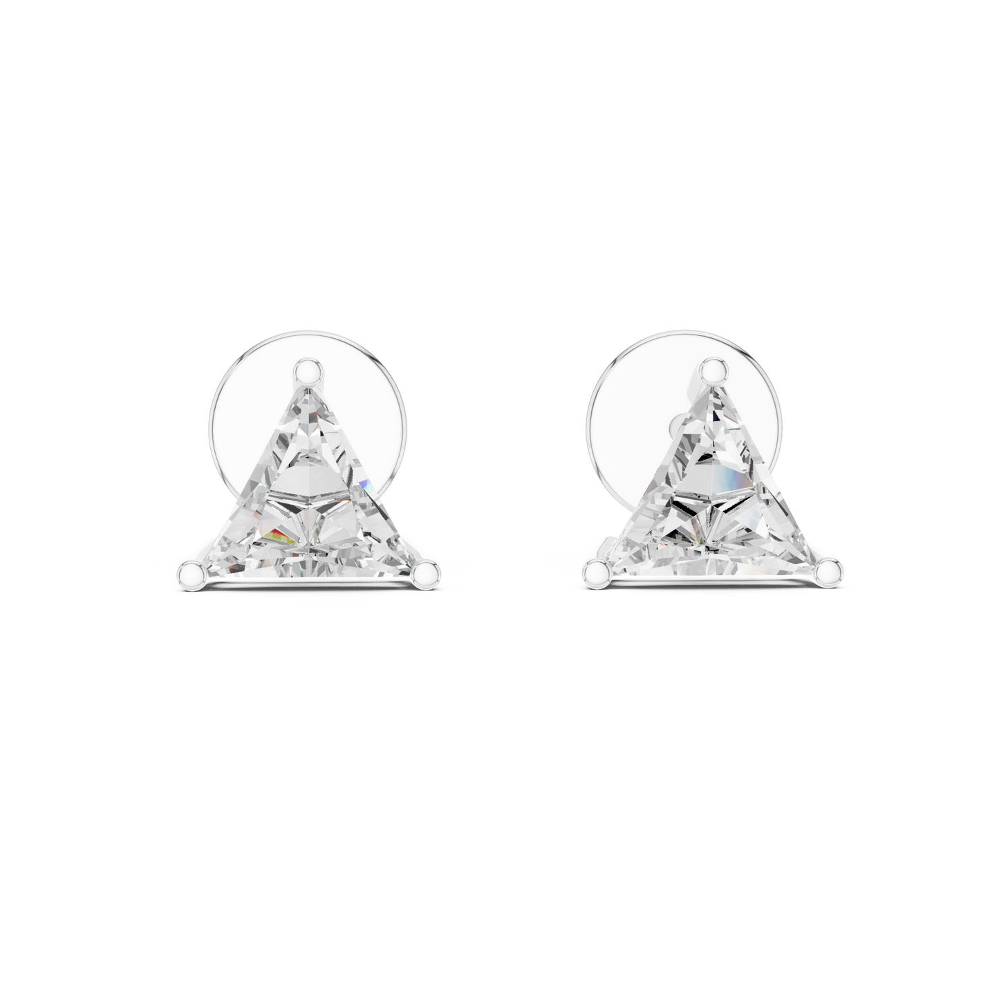 Sparkling Triangle Studs Sunlight Photo
