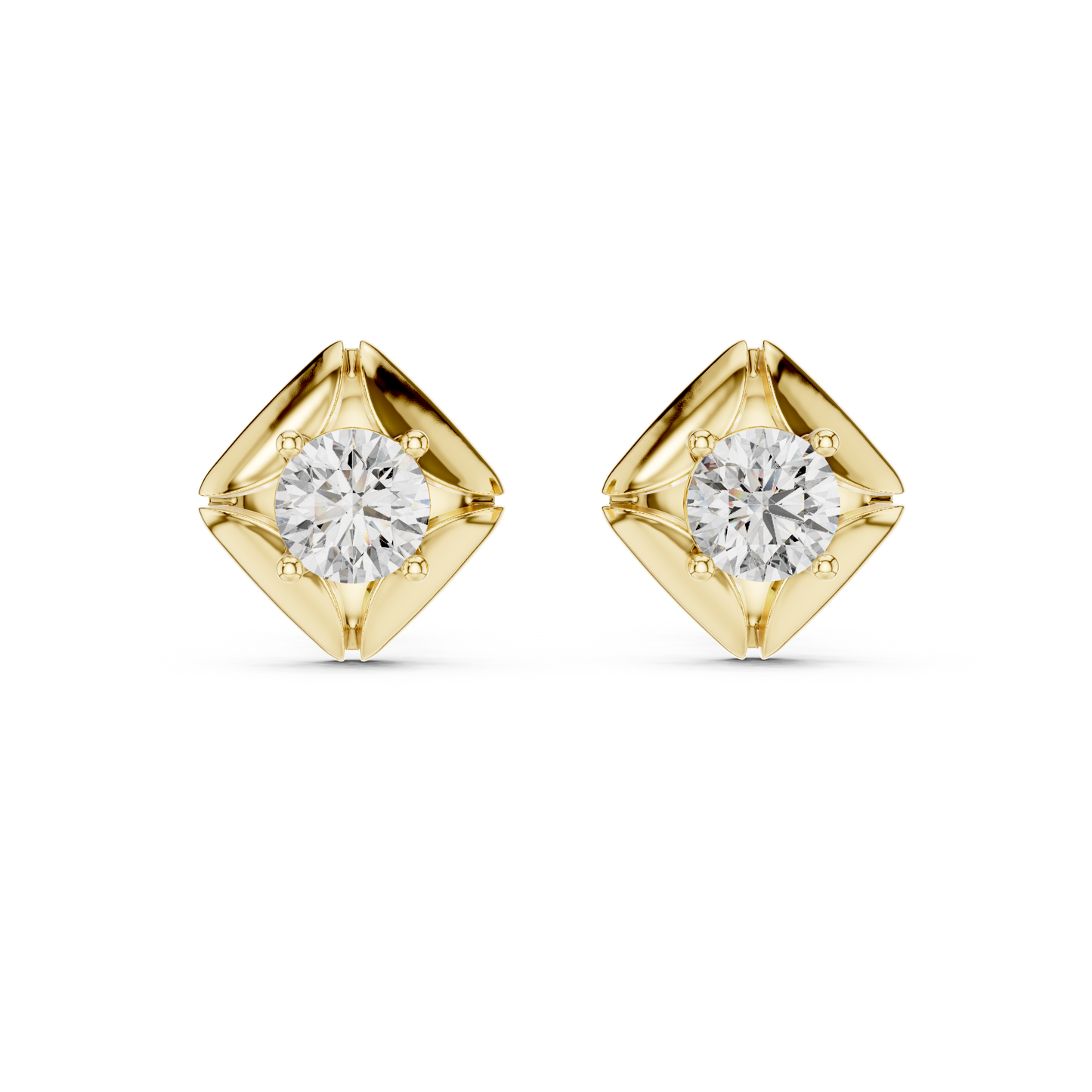 Stackable Gold Diamond Studs Jewelry Styling