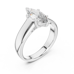 Sunlight Reflection On Marquise Cut Lab Diamond Ring Showcasing Brilliance And Sparkle Of 14K Gold Jewelry For Etsy Customers
