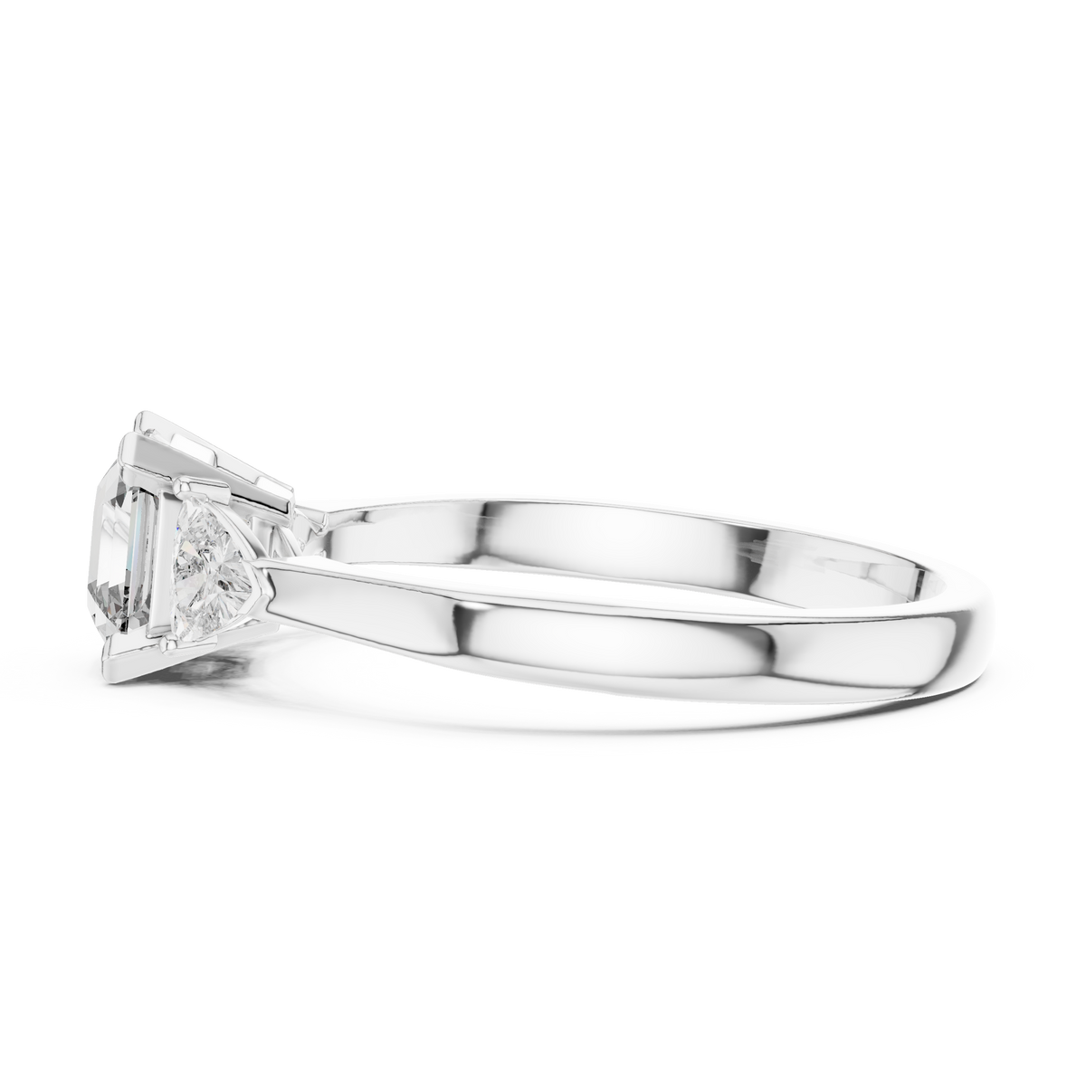 Sunlight Sparkle View Emerald Cut Diamond Ring