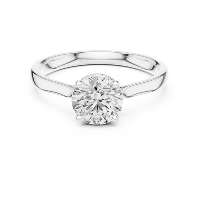 1.17Ct Hidden Halo Silve Band – Glowing Round Jewel Engagement-Shimmer Round Cut Proposal Jewelry