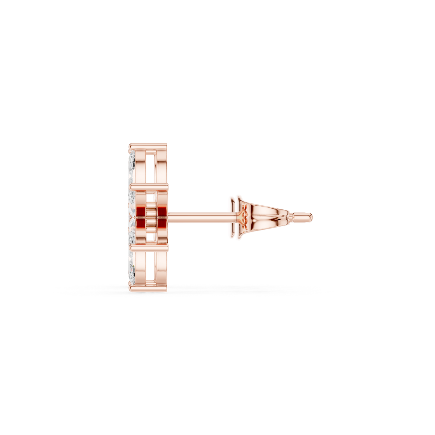 Luxury butterfly floral earrings featuring marquise lab grown diamonds set in solid gold with precision craftsmanship for everyday elegance and bridal wear.