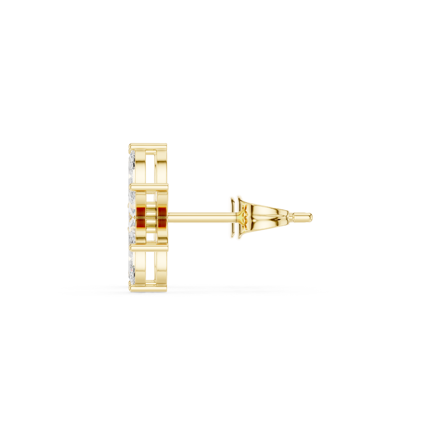 Minimalist butterfly stud earrings featuring marquise lab grown diamonds in solid gold combining everyday comfort with timeless luxury.